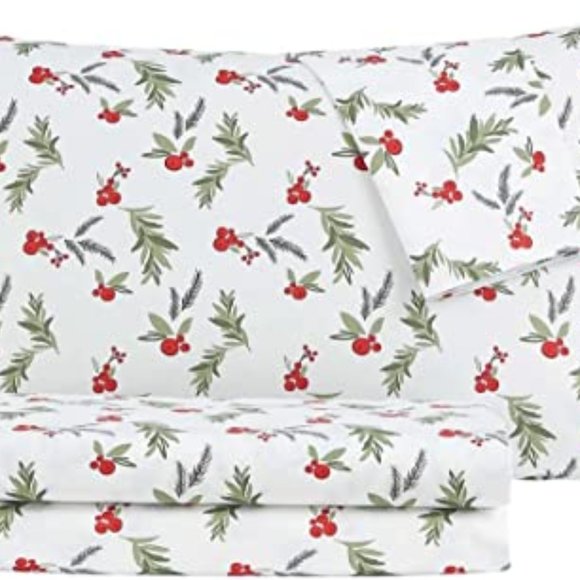 Sanders Other - *SALE* Sanders 3 pc Twin Sheet Set Bedding Berry & Pine - 7577